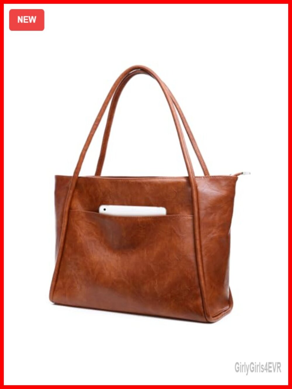 Vegan Leather Tote Bag for Women Large Work Purse Lady Handbag